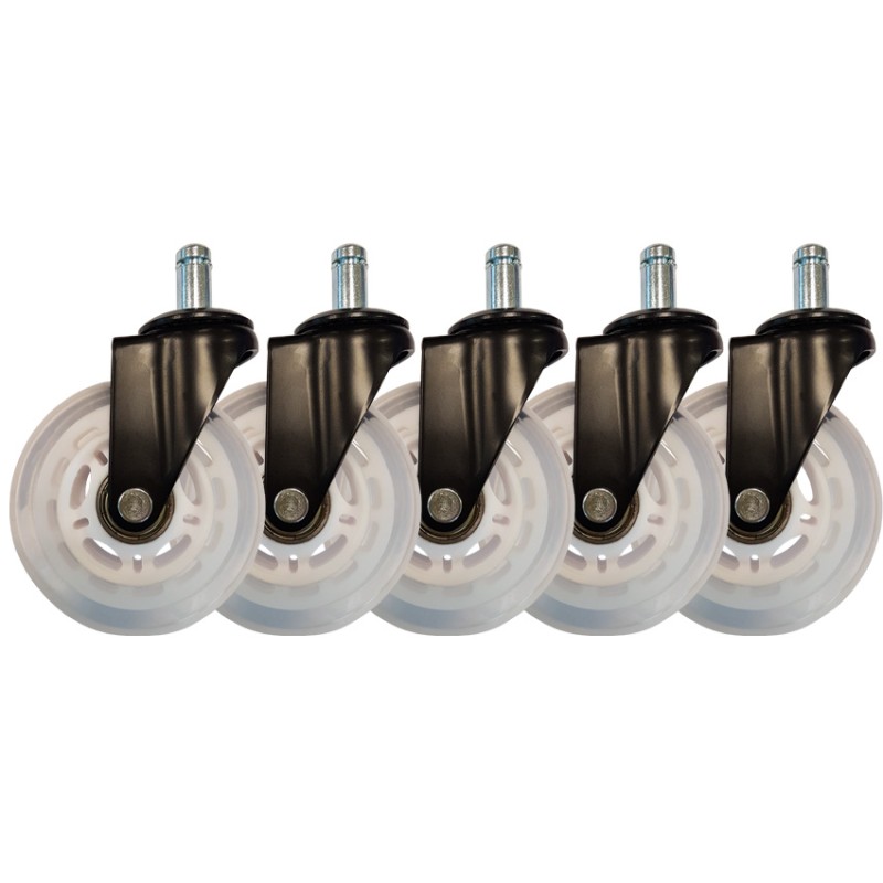 LC-Power LC-CASTERS-7BW-SPEED Gaming Chair Casters Set of 5 White — Armenius Store Cyprus