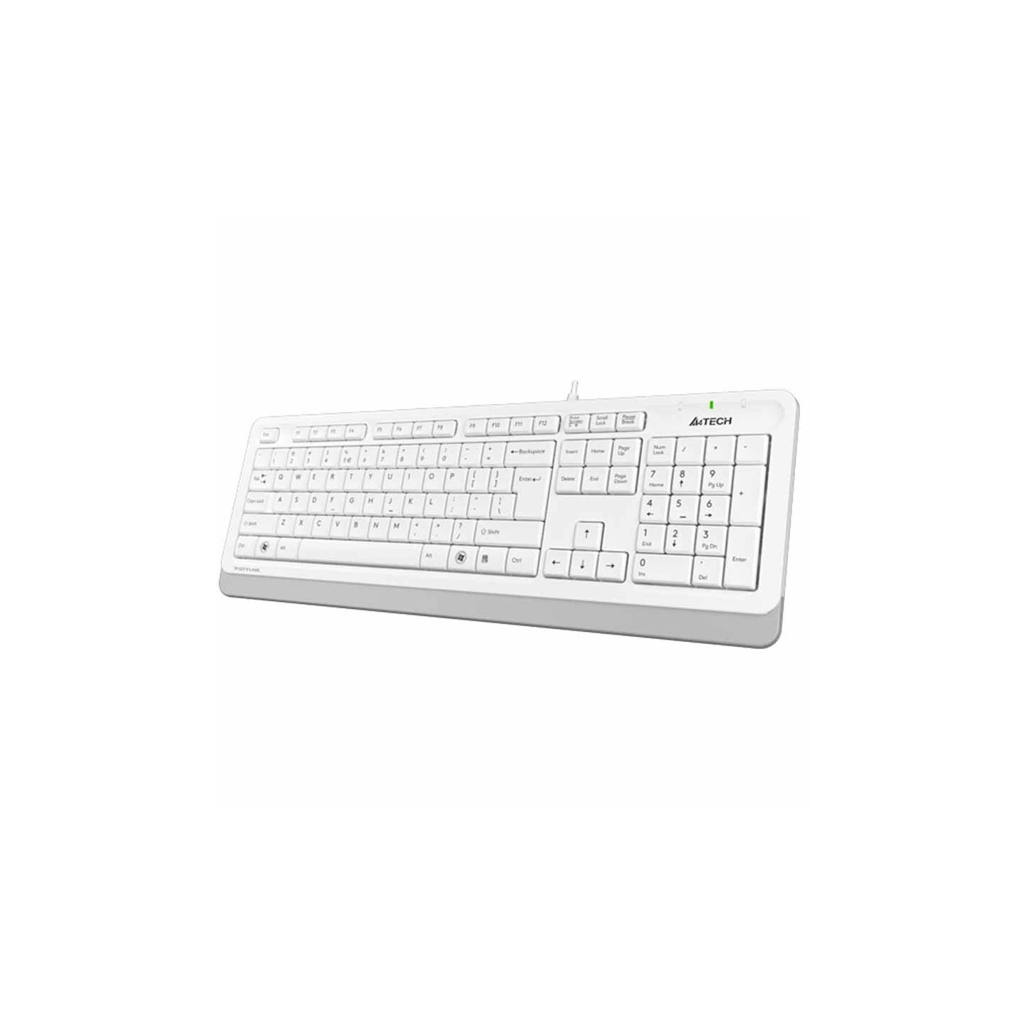 A4Tech FK10 Fstyler Sleek Multimedia Keyboard USB White — Armenius Store Cyprus