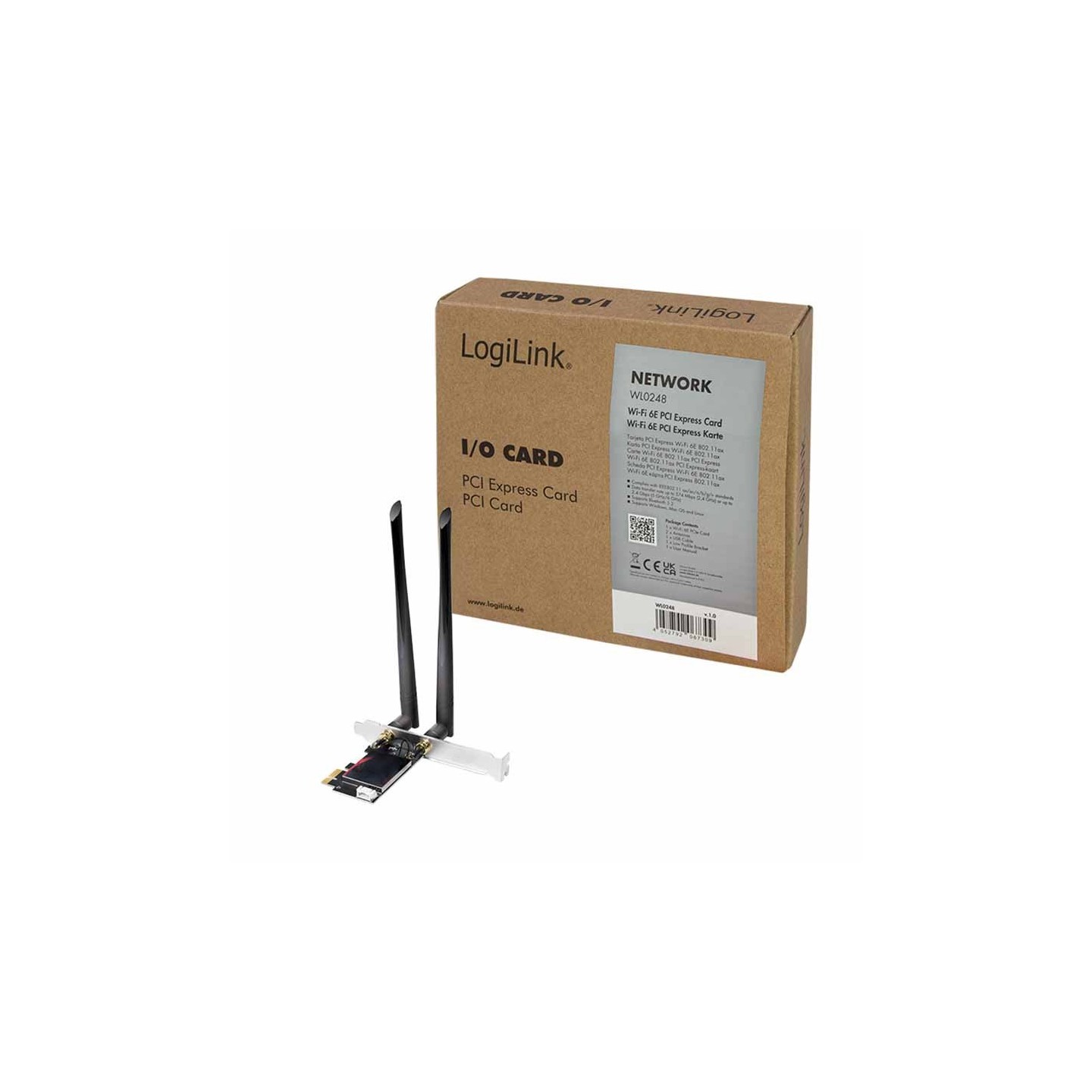 Buy WL0248 PCI-EXPRESS CARD WIFI 6E & BLUETOOTH 5.2 LOGILINK in Cyprus, Nicosia, Limassol, Larnaka, Pafos