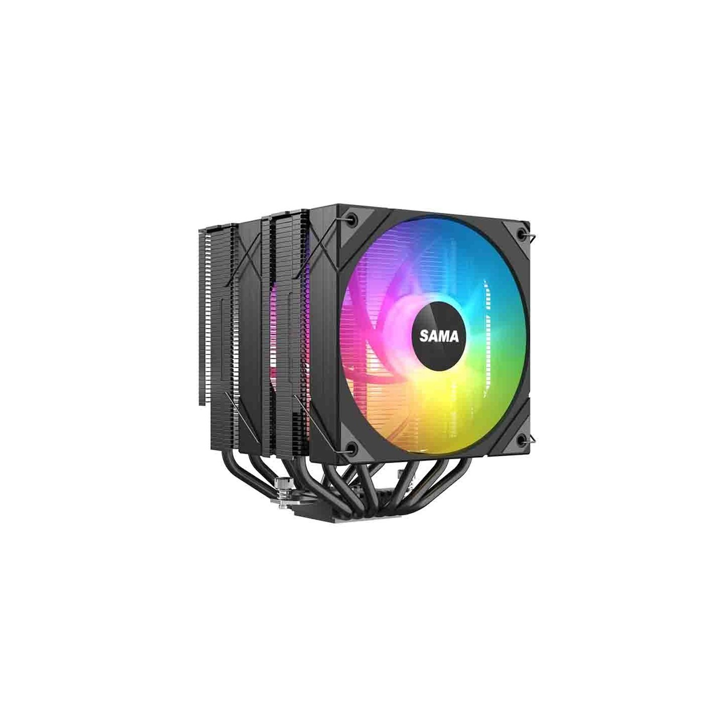 SAMA 6PDW120MM ARGB Black CPU Cooler 120mm 6 Heatpipes — Armenius Store Cyprus