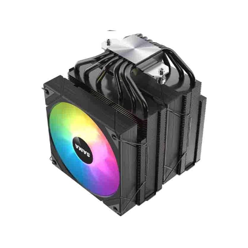 SAMA 6PDW120MM ARGB Black CPU Cooler 120mm 6 Heatpipes — Armenius Store Cyprus