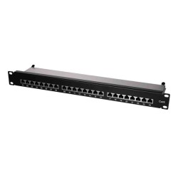 Buy NP0048 CAT.6 PATCH PANEL 24 PORTS SHIELDED, 19 INCH RACK MOUNT, BLACK, PRIMELINE, LOGILINK in Cyprus, Nicosia, Limassol, Lar