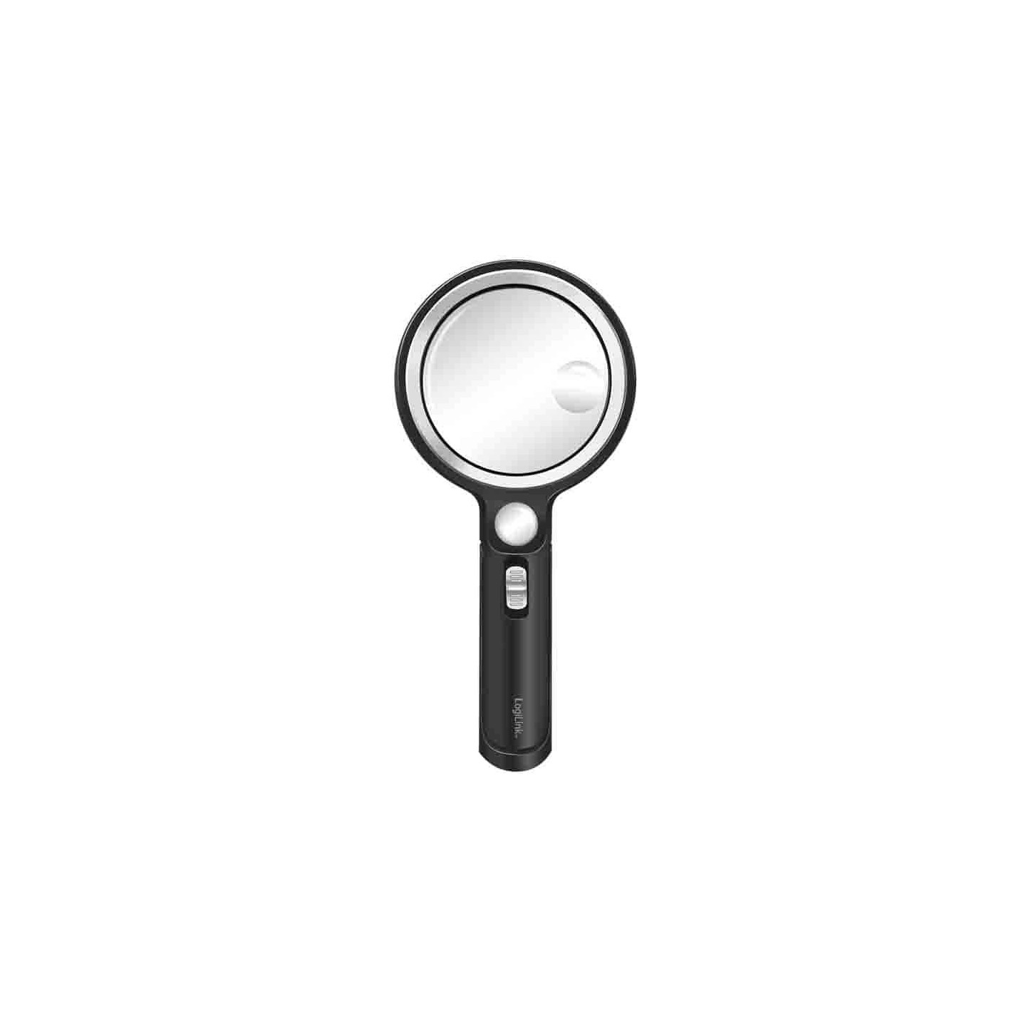 WZ0075 MAGNIFYING GLASS WITH LIGHT, 5x, 13x and 20x MAGNIFICATION, BLACK LOGILINK — Buy in Cyprus with Fast Delivery