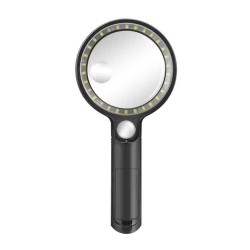 WZ0075 MAGNIFYING GLASS WITH LIGHT, 5x, 13x and 20x MAGNIFICATION, BLACK LOGILINK — Buy in Cyprus with Fast Delivery