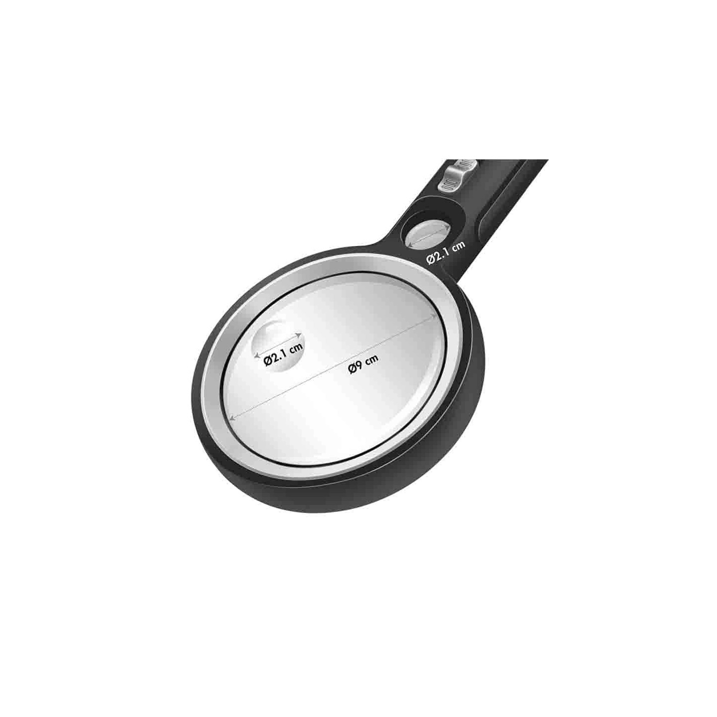 WZ0075 MAGNIFYING GLASS WITH LIGHT, 5x, 13x and 20x MAGNIFICATION, BLACK LOGILINK — Buy in Cyprus with Fast Delivery