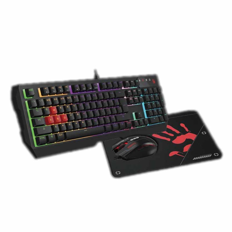 Bloody B1700 Neon Gaming Keyboard + Mouse + Pad Bundle | A4Tech — Armenius Store Cyprus