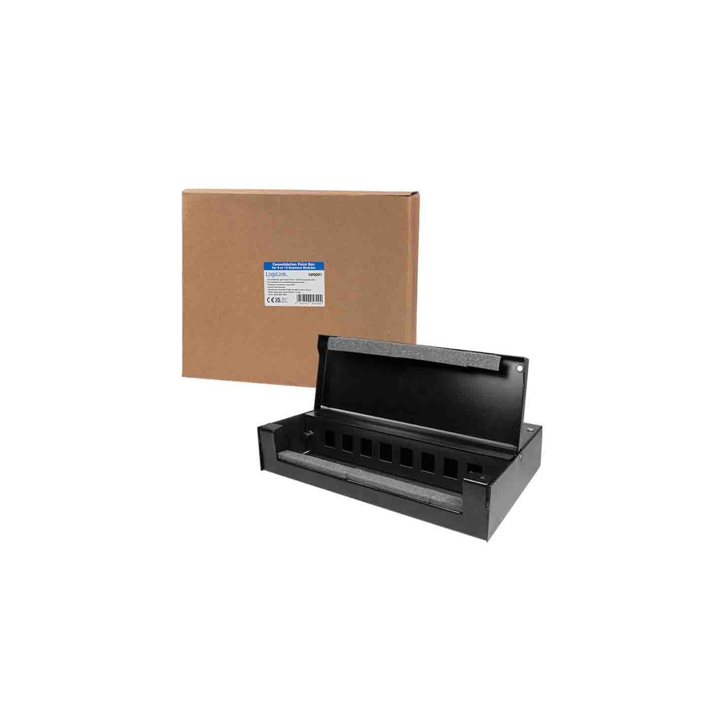 NP0091 CONSOLIDATION POINT BOX 8 12 PORT BLACK, LOGILINK — Buy in Cyprus with Fast Delivery