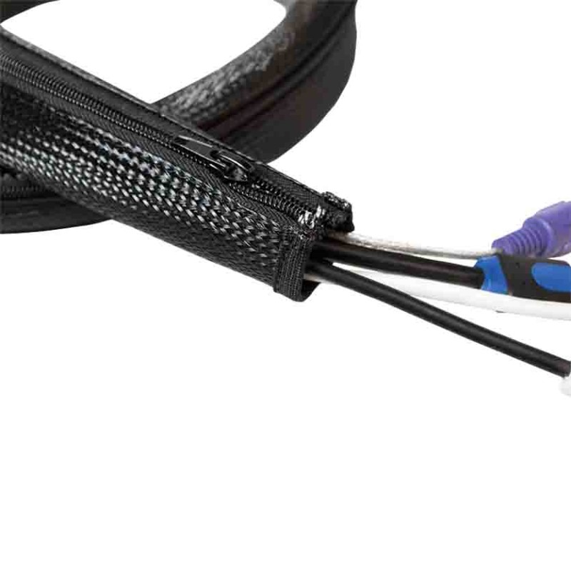 KAB0048 1m CABLE SLEEVE (ZIPPER), POLYESTER, OD:50mm, BLACK, LOGILINK — Buy in Cyprus with Fast Delivery