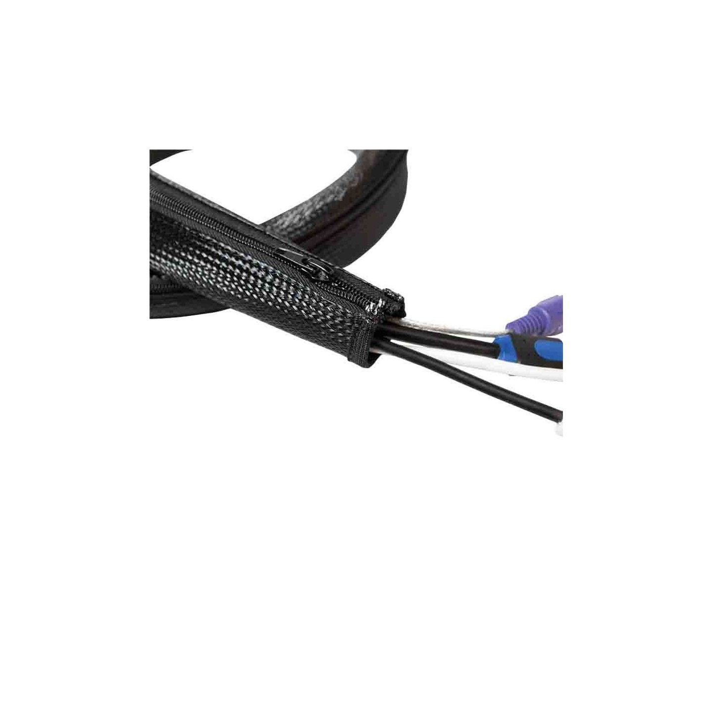 KAB0048 1m CABLE SLEEVE (ZIPPER), POLYESTER, OD:50mm, BLACK, LOGILINK — Buy in Cyprus with Fast Delivery