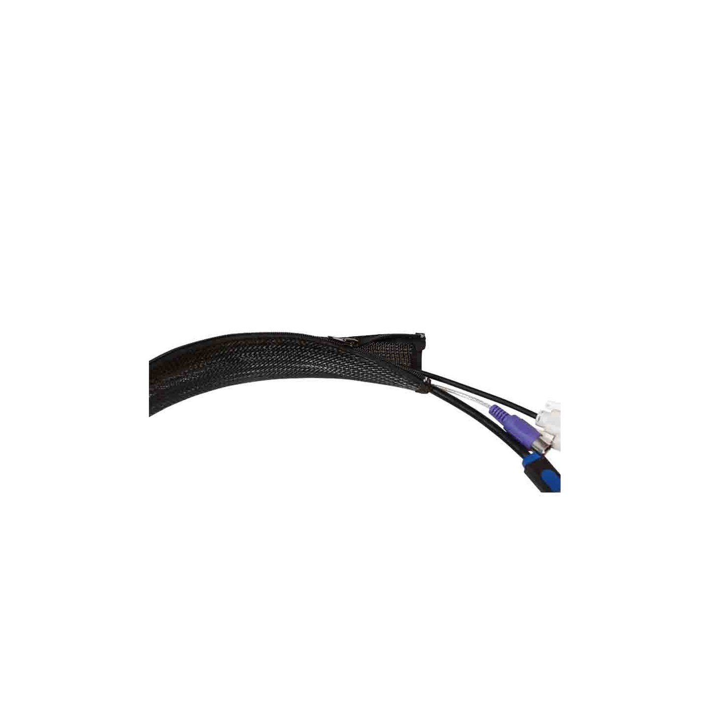 KAB0048 1m CABLE SLEEVE (ZIPPER), POLYESTER, OD:50mm, BLACK, LOGILINK — Buy in Cyprus with Fast Delivery