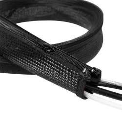 KAB0048 1m CABLE SLEEVE (ZIPPER), POLYESTER, OD:50mm, BLACK, LOGILINK — Buy in Cyprus with Fast Delivery