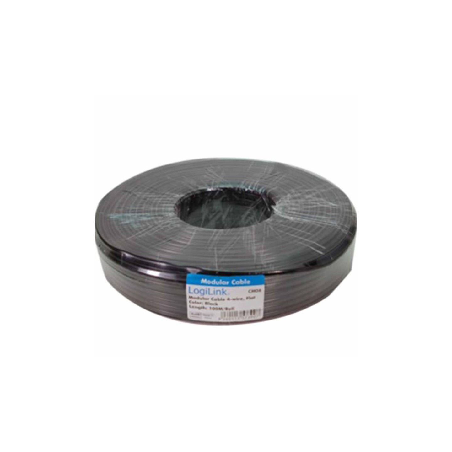 CM04 TELEPHONE CABLE FLAT 4-WIRES 100m BLACK, LOGILINK — Buy in Cyprus with Fast Delivery