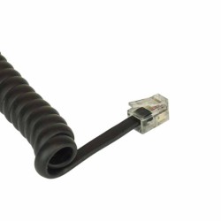 18895A 4m TELEPHONE RECEIVER COILED CORD M M BLACK, INLINE — Buy in Cyprus with Fast Delivery