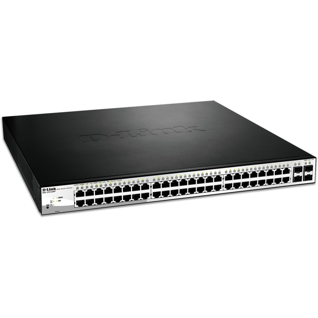 D-Link DGS-1210-52MP - 52-Port L2 Smart Managed Switch, 48x PoE+ Ports, 4 SFP, Gigabit — Buy in Cyprus with Fast Delivery