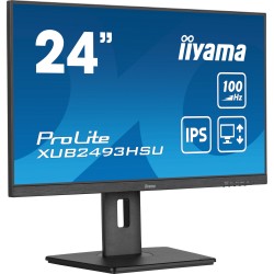iiyama ProLite XUB2493HSU-B7 - 24" FHD IPS 100Hz 1ms | HDMI & DP, USB Hub, Speakers, Pivot (Boxed)