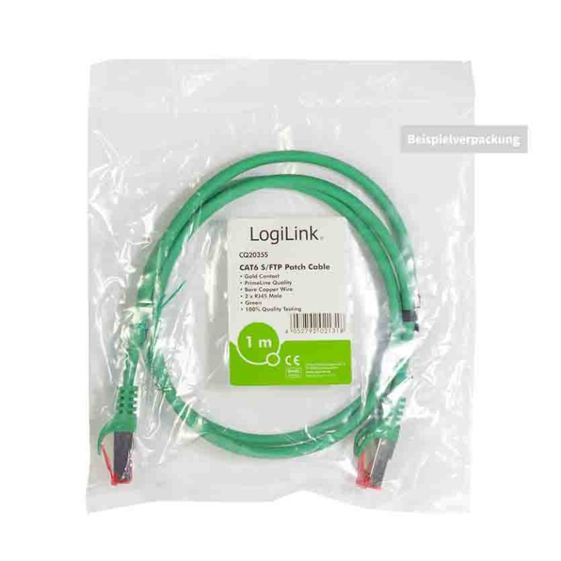 CQ2025S 0.5m Cat6 GREEN SFTP PATCH CABLE PRIMELINE LOGILINK — Buy in Cyprus with Fast Delivery