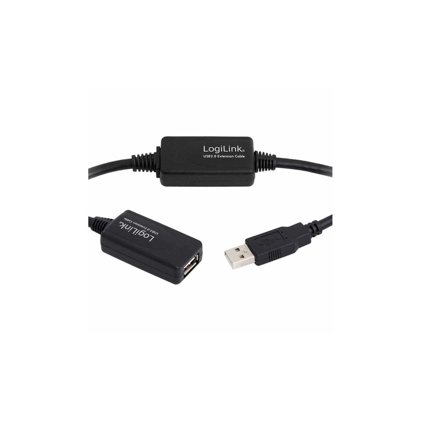 UA0145 EXT CBL 15m USB2.0 BLK LOGILINK — Buy in Cyprus with Fast Delivery