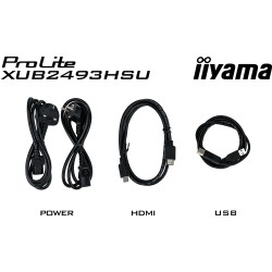 iiyama ProLite XUB2493HSU-B7 - 24" FHD IPS 100Hz 1ms | HDMI & DP, USB Hub, Speakers, Pivot (Boxed)