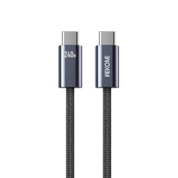 WDC-23C 1m USB-C to USB-C 240W Charging & Data Cable Black WK (Retail) — Buy in Cyprus with Fast Delivery