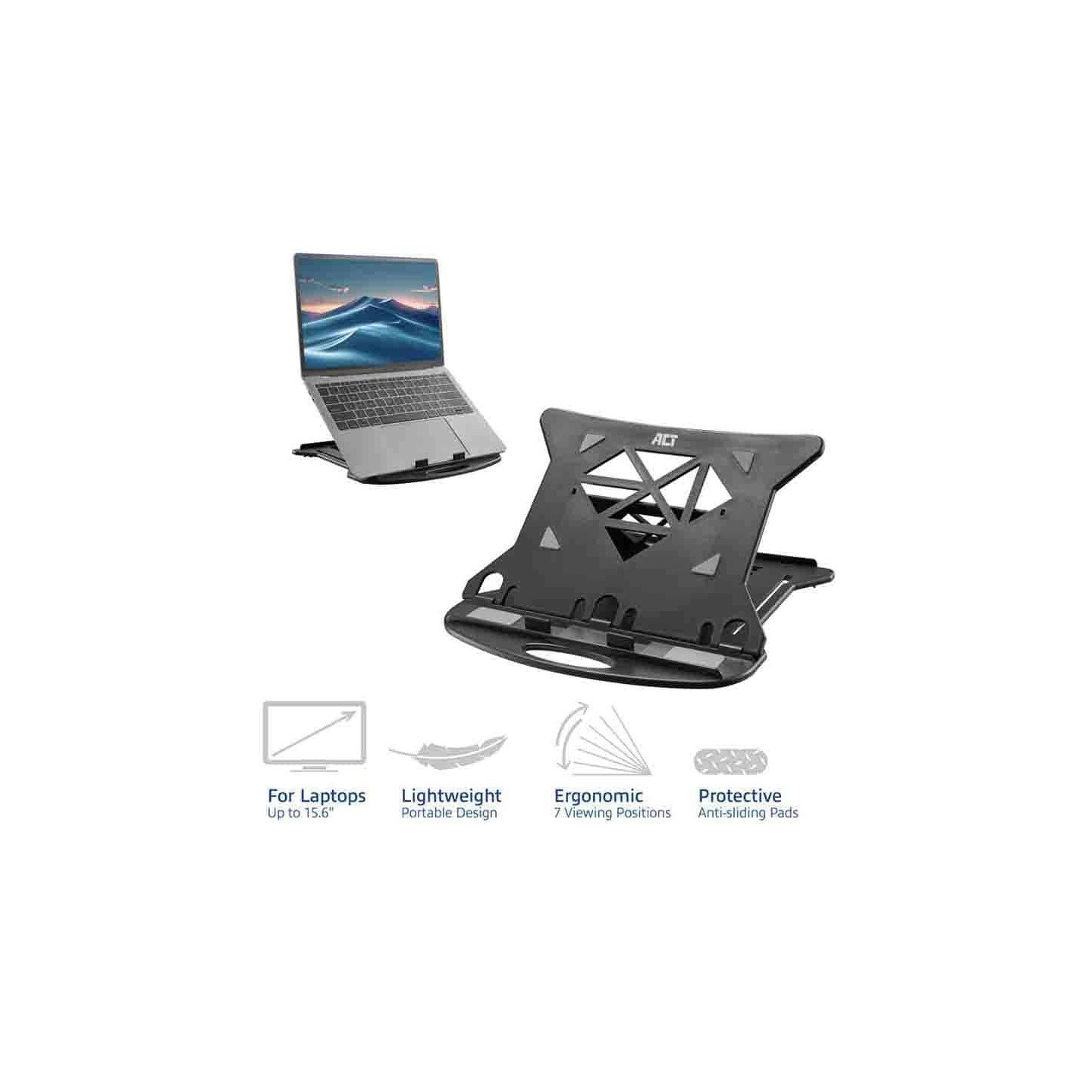 AC8150 FOLDABLE LAPTOP STAND W 7 ADJUSTABLE HEIGHTS, ACT — Buy in Cyprus with Fast Delivery