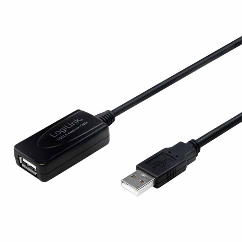UA0143 10m USB2.0 EXTENTION CABLE BLK LOGILINK — Buy in Cyprus with Fast Delivery