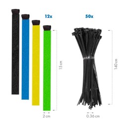 KAB0084 CABLE ORGANIZER SET IN A BOX, 8 ITEMS, 128pcs. MIXED COLOR, LOGILINK — Buy in Cyprus with Fast Delivery