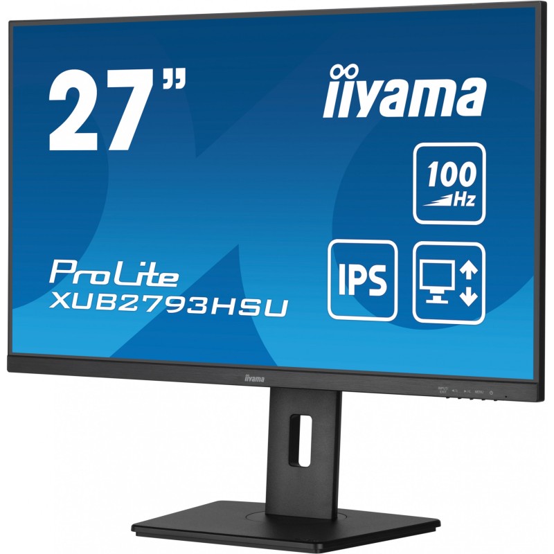 Buy iiyama ProLite XUB2793HSU-B6 - 27" (68.6 cm) FHD IPS 100Hz 1ms - Black, HDMI... in Cyprus, Nicosia, Limassol, Larnaka, Pafos