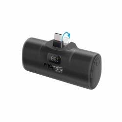 POWERUP-C-10.BLACK 5000mAh COMPACT POWERBANK 20W W BUILT-IN USB-C CONNECTOR PROMATE — Buy in Cyprus with Fast Delivery
