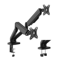 LogiLink BP0177 Dual Monitor Mount 17-32" Flat/Curved Aluminum Black — Armenius Store Cyprus