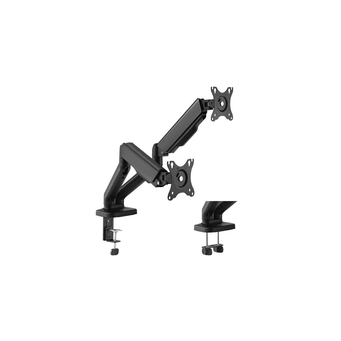 LogiLink BP0177 Dual Monitor Mount 17-32" Flat/Curved Aluminum Black — Armenius Store Cyprus