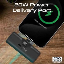 Buy POWERUP-I.BLACK 5000mAh COMPACT FAST POWERBANK W BUILT-IN LIGHTNING CONNECTOR PROMATE in Cyprus, Nicosia, Limassol, Larnaka,