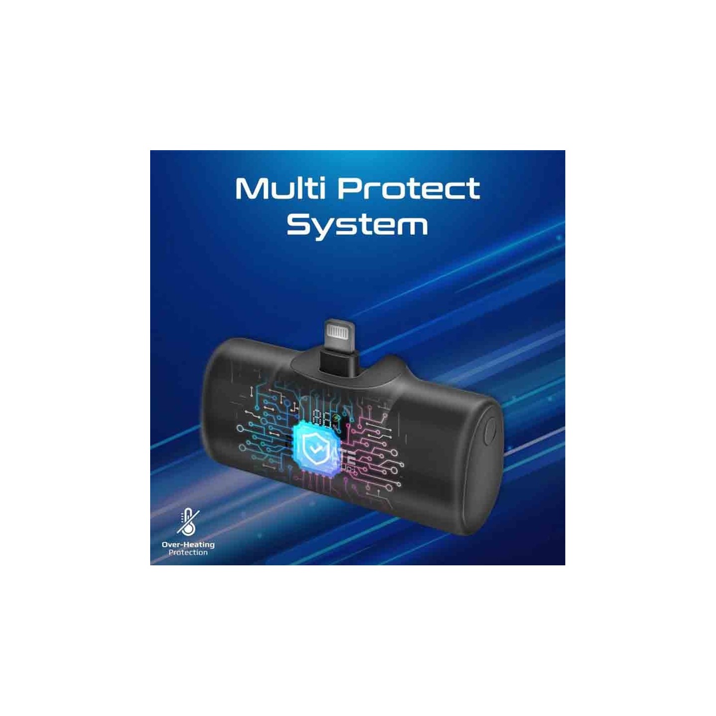 Buy POWERUP-I.BLACK 5000mAh COMPACT FAST POWERBANK W BUILT-IN LIGHTNING CONNECTOR PROMATE in Cyprus, Nicosia, Limassol, Larnaka,