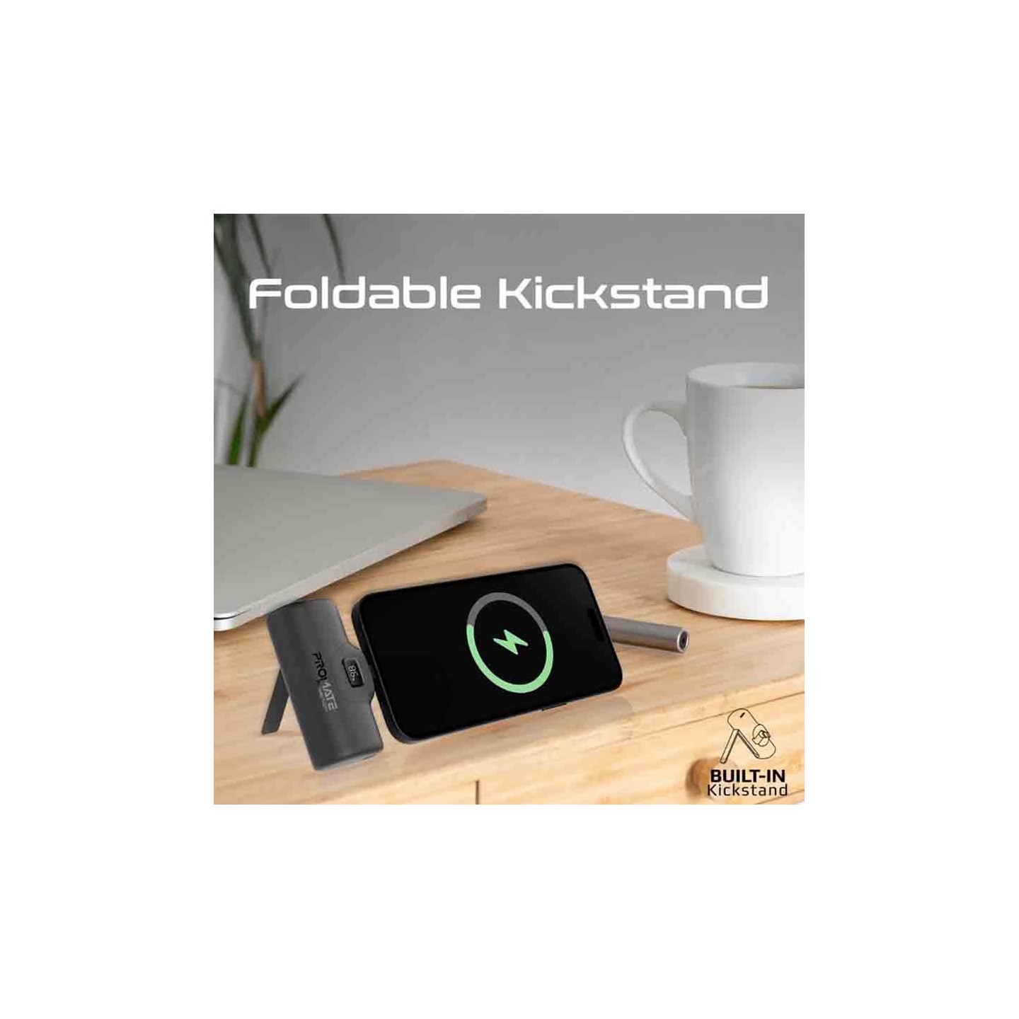 Buy POWERUP-I.BLACK 5000mAh COMPACT FAST POWERBANK W BUILT-IN LIGHTNING CONNECTOR PROMATE in Cyprus, Nicosia, Limassol, Larnaka,