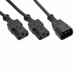 Buy 16633 Y-CABLE POWER 1xC14 TO 2xC13 1.8m INLINE in Cyprus, Nicosia, Limassol, Larnaka, Pafos