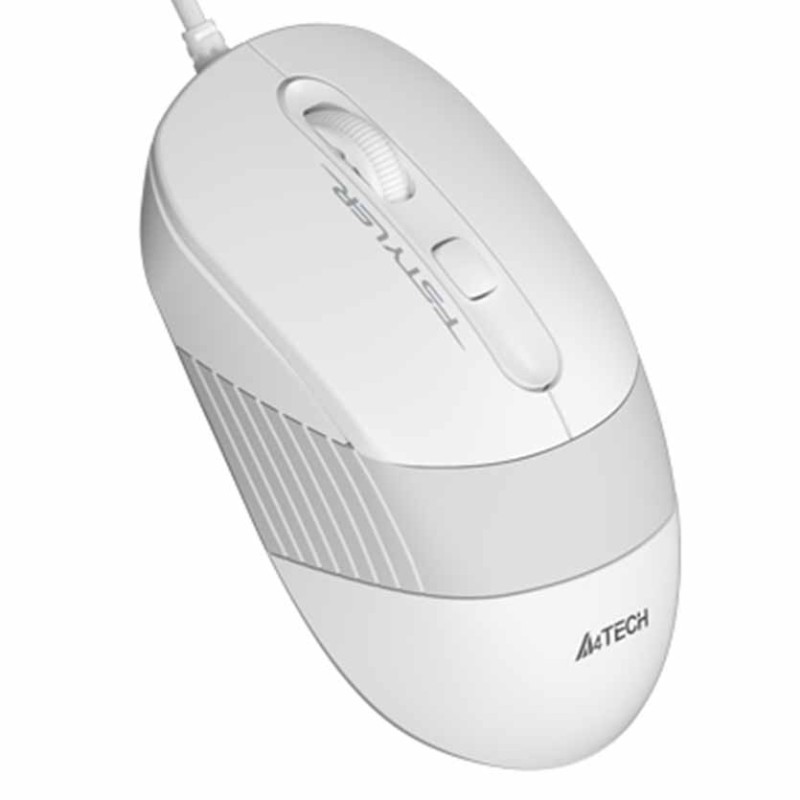 A4Tech FM10 White Wired Optical Mouse 1600 DPI | Symmetric 4-Button — Armenius Store Cyprus