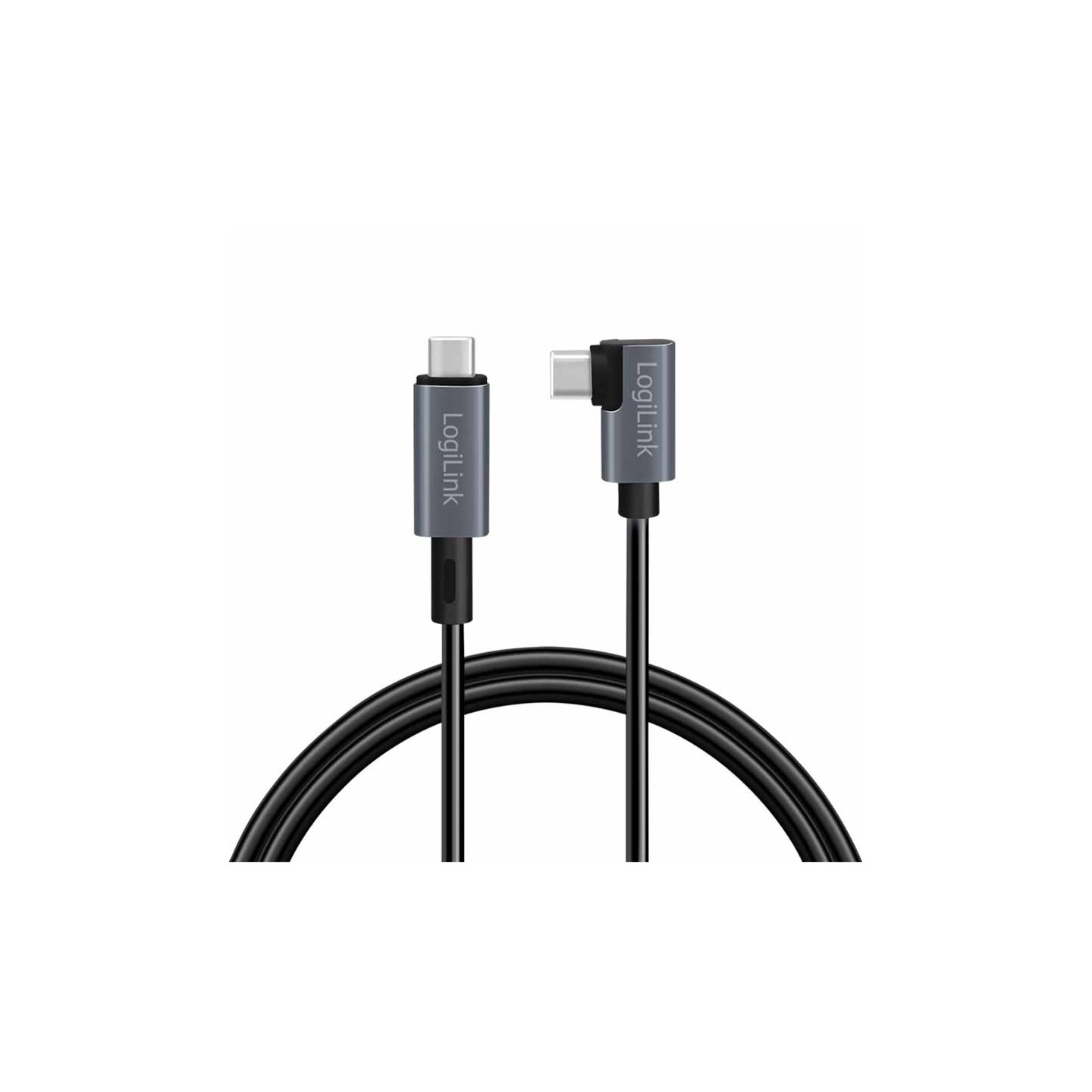 LogiLink CU0182 1m USB-C 90° PD 100W Fast Charging Cable E-Mark — Armenius Store Cyprus