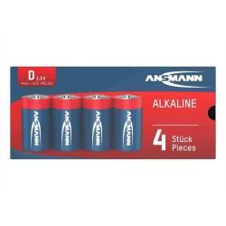 01051C ALKALINE BATTERIES, MONO (D), 4Pcs PACK RED ANSMANN — Buy in Cyprus with Fast Delivery