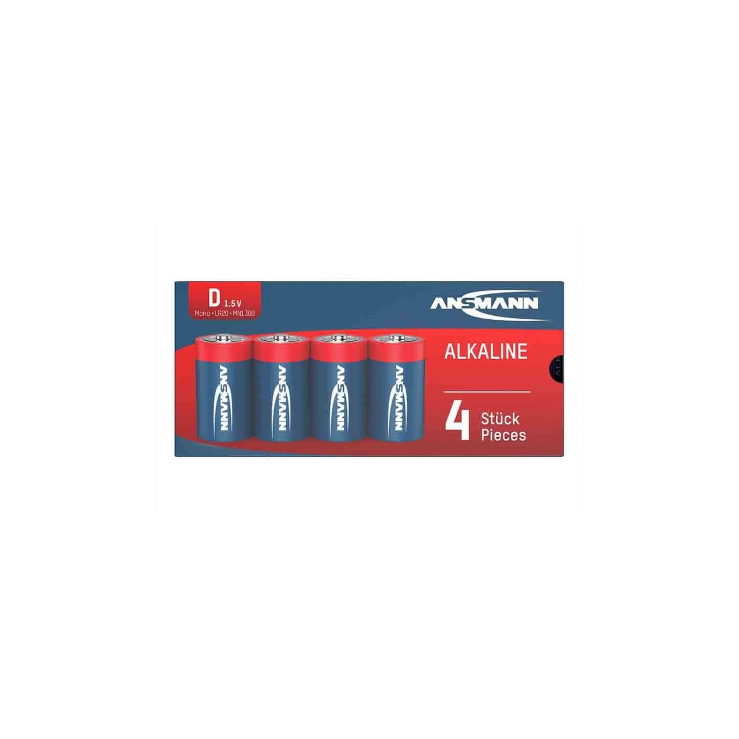 01051C ALKALINE BATTERIES, MONO (D), 4Pcs PACK RED ANSMANN — Buy in Cyprus with Fast Delivery