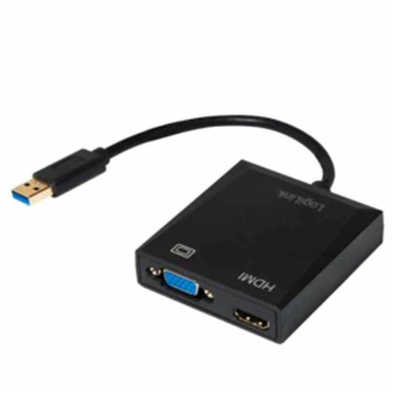 Buy UA0234 USB3.0 TO VGA HDMI BLK LOGILINK in Cyprus, Nicosia, Limassol, Larnaka, Pafos