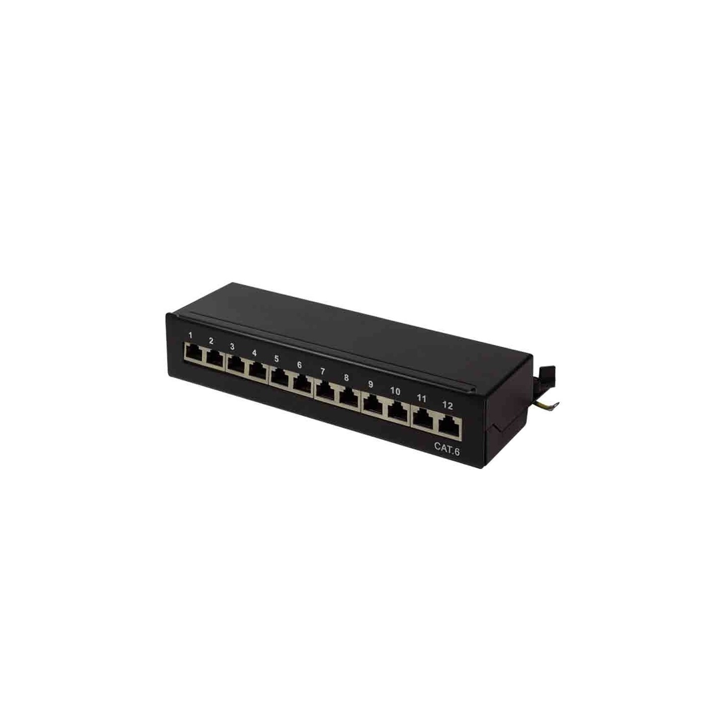 NP0017 CAT.6 PATCH PANEL 12 PORT SHIELDED, DESKTOP, BLACK, LOGILINK — Buy in Cyprus with Fast Delivery