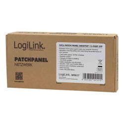 NP0017 CAT.6 PATCH PANEL 12 PORT SHIELDED, DESKTOP, BLACK, LOGILINK — Buy in Cyprus with Fast Delivery