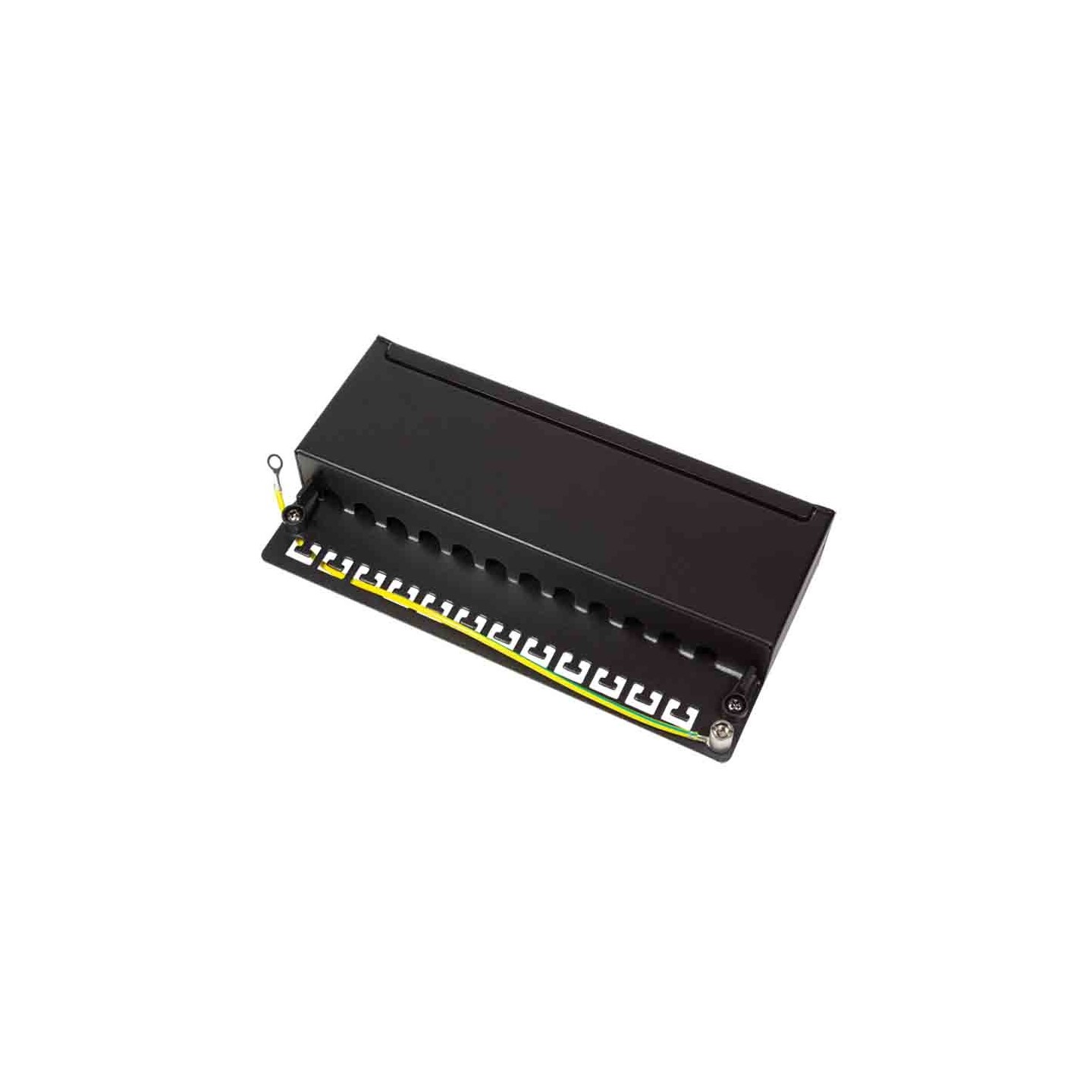 NP0017 CAT.6 PATCH PANEL 12 PORT SHIELDED, DESKTOP, BLACK, LOGILINK — Buy in Cyprus with Fast Delivery