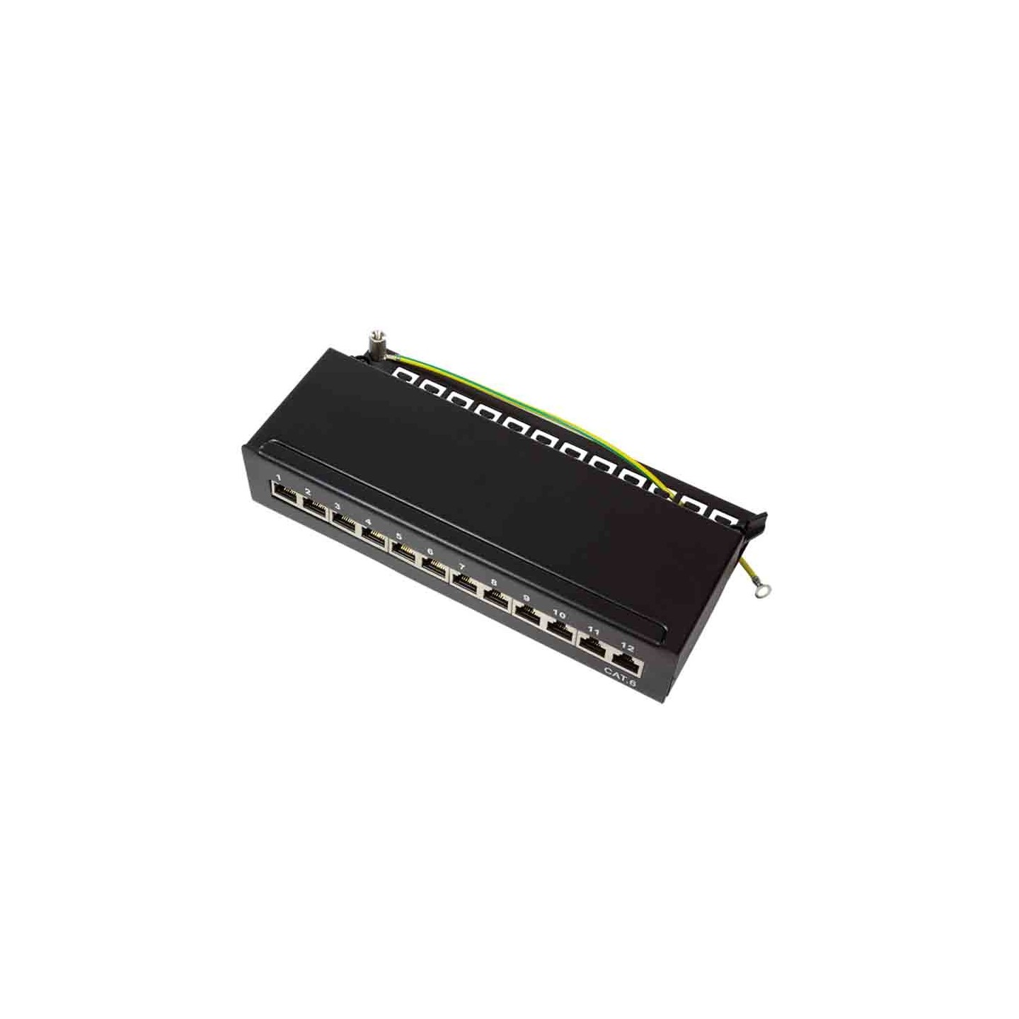 NP0017 CAT.6 PATCH PANEL 12 PORT SHIELDED, DESKTOP, BLACK, LOGILINK — Buy in Cyprus with Fast Delivery