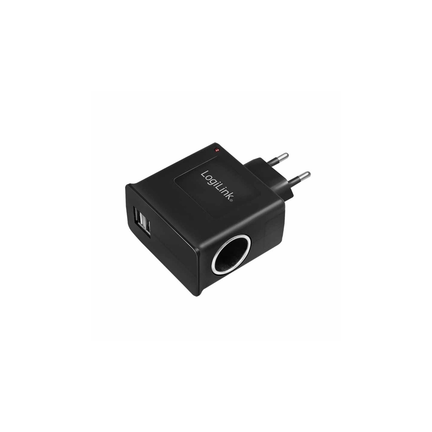 PA0046 SOCKET ADAPTER 2x USB PORTS + CIGARETTE LIGHTER SOCKET LOGILINK — Buy in Cyprus with Fast Delivery