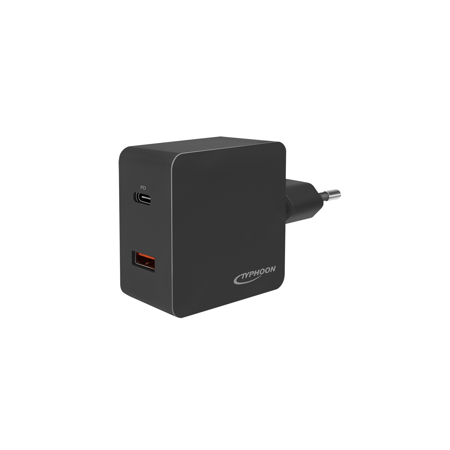 TM044 USB WALL CHARGER 18W, 1xUSB-A & 1xUSB-C TYPHOON — Buy in Cyprus with Fast Delivery