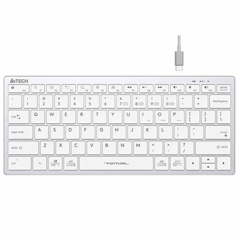 A4Tech Fstyler FBX51C Compact Dual-Mode BT/2.4G Wireless Keyboard Grey (Boxed) — Buy in Cyprus with Fast Delivery