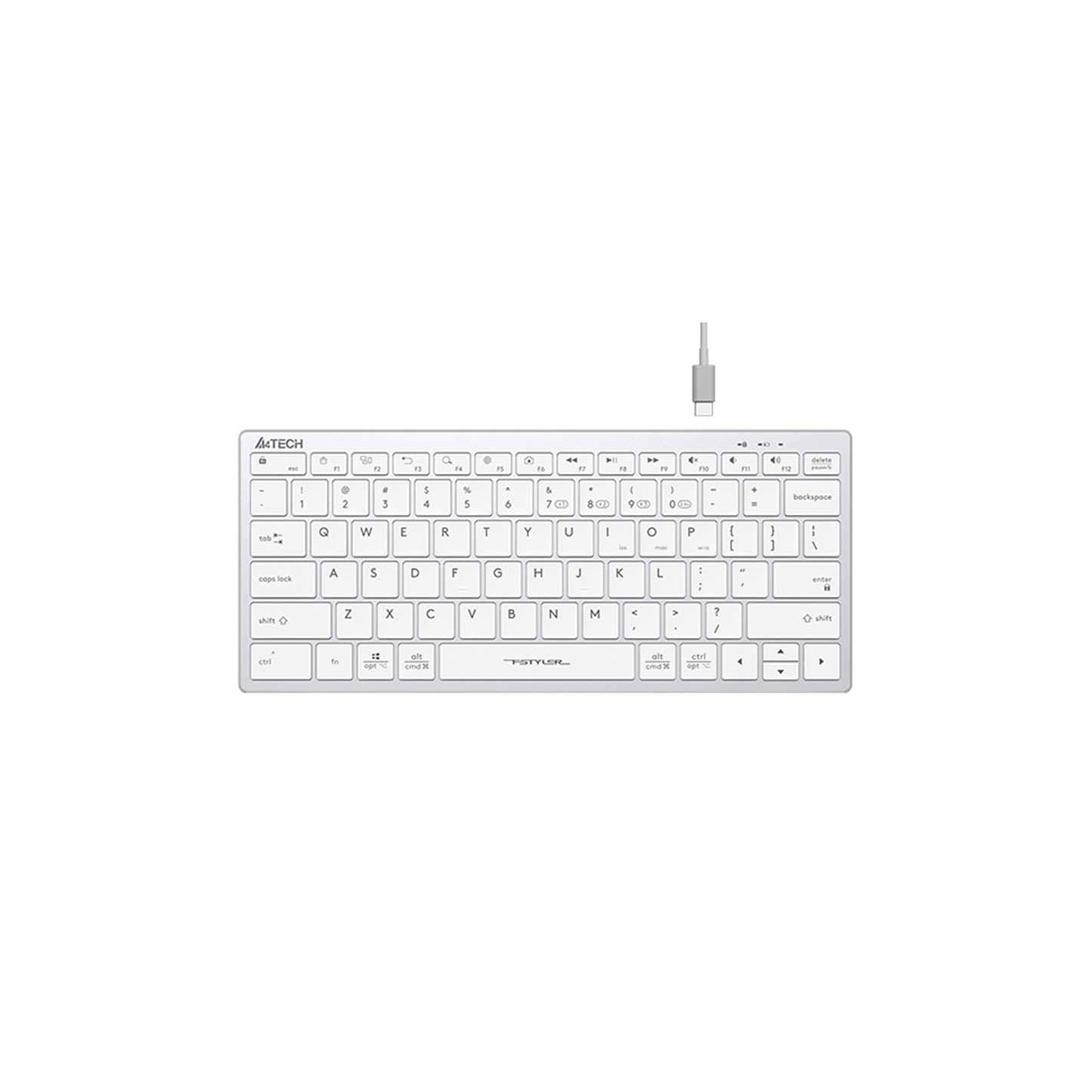 A4Tech Fstyler FBX51C Compact Dual-Mode BT/2.4G Wireless Keyboard Grey (Boxed) — Buy in Cyprus with Fast Delivery