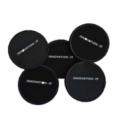 120851 5PCS CUP COASTER 95x95mm BLACK COLORFULL SEAMS IT INNOVATION — Buy in Cyprus with Fast Delivery