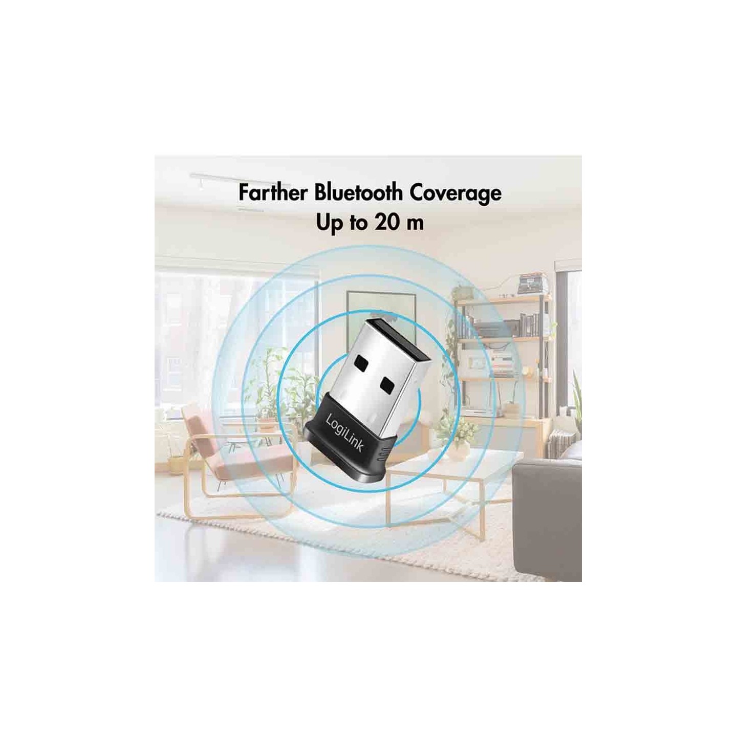 BT0066 BT 5.3 DONGLE, USB-A, UP TO 20m RANGE, WITH LED, LOGILINK — Buy in Cyprus with Fast Delivery