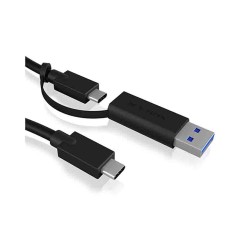 IB-CB031 ICY BOX 1m USB 3.2 Gen2 Type-C Cable w/ USB-A Adapter (Retail) — Buy in Cyprus with Fast Delivery